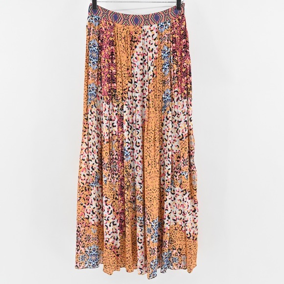 Anthropologie Dresses & Skirts - Anthropologie Panthera Maxi Skirt Size 0 Bhanuni by Jyoti Flowy Leopard Boho